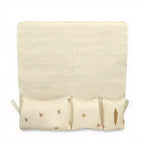 Alilang Hanging Organizer with Multi-Pocket Storage and Cute Pattern Accents 11x10in - Light Beige