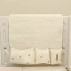 Organizer da Appendere Alilang con Tasche Multiple e Dettagli a Fantasia Carini 28x25cm - Beige Chiaro