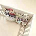 Organizer da Appendere Alilang con Tasche Multiple e Dettagli a Fantasia Carini 28x25cm - Beige Chiaro