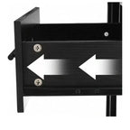 71in Black L Shaped Desk Executive Desk With Power Outlets With File Cabinet For Home