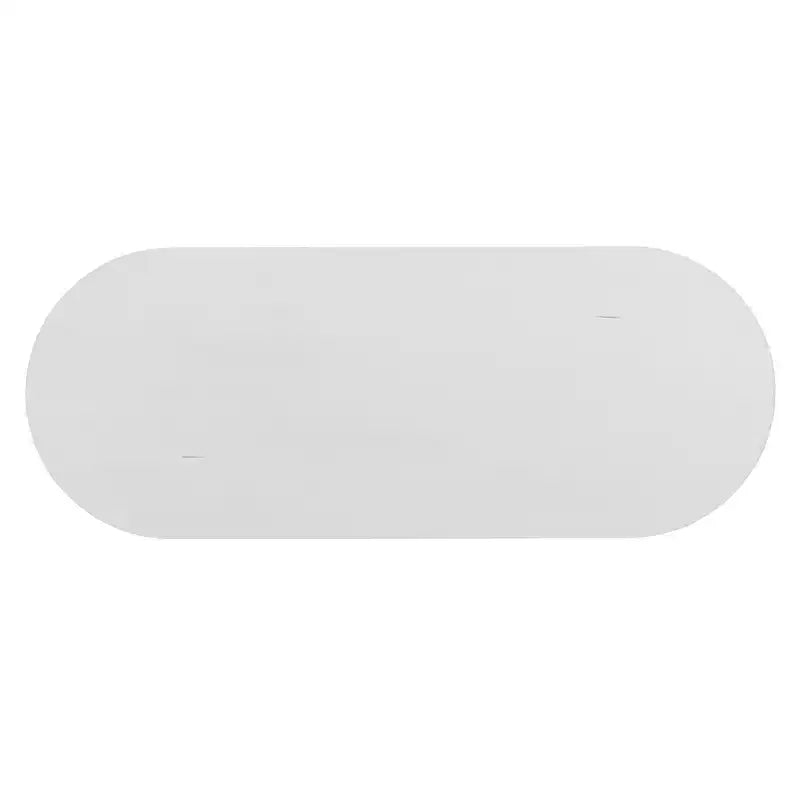 Luxystar Retro Console Table with Curved Design and Smooth Glaze for Entryways and Living Rooms, Antique White