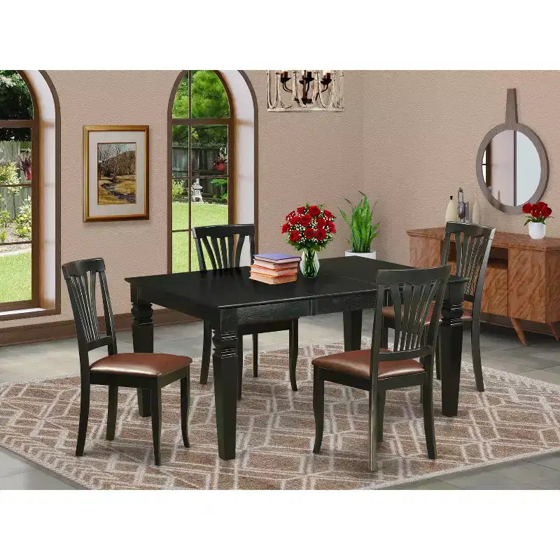 Set tavolo da pranzo di lusso - Tavolo da cucina con sedie - Set tavolo rettangolare da 7 pezzi
