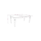 Set tavolo da pranzo di lusso - Tavolo da cucina con sedie - Set tavolo rettangolare da 7 pezzi