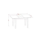 HomeStock 3-Piece Black Finish Rectangular Solid Wood Top With Butterfly Leaf Dining Table Set