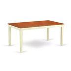 HomeStock 6-Piece Rectangle Buttermilk and Cherry Finish Solid Wood Top dining Table with 1-Bench and 4-Chairs