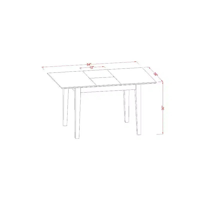 HomeStock 3-Piece Saddle Brown Finish Solid Wood Top Dining Table Set