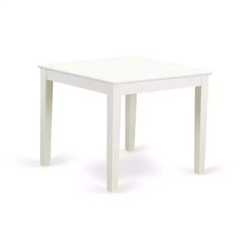 Set da pranzo moderno 3 pezzi per cucina - Tavolo e 2 sedie Parsons - Finitura bianco lino
