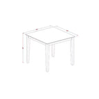 Set da pranzo moderno 3 pezzi per cucina - Tavolo e 2 sedie Parsons - Finitura bianco lino