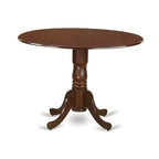 Set da tavolo rotondo da cucina da 42 pollici con sedie Parsons - Set da pranzo dal fascino classico - Finitura caffè scuro
