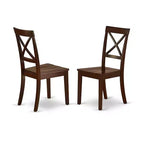 Victorian Dinette Set for 4 - 42 Inch Round Table & 4 Chairs - Mahogany Finish Dining Room Furniture
