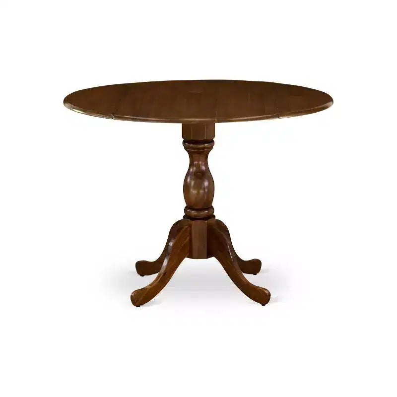 Set Sala da Pranzo 3 Pezzi in Noce Massello Antico - Top in Legno Massello - Sedie Imbottite - Posti a sedere: 4