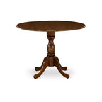 Set Sala da Pranzo 3 Pezzi in Noce Massello Antico - Top in Legno Massello - Sedie Imbottite - Posti a sedere: 4