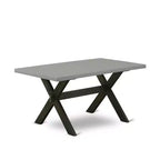 Tavolo da pranzo 5 pezzi con piano in legno massello finitura rovere naturale con 4 sedie con