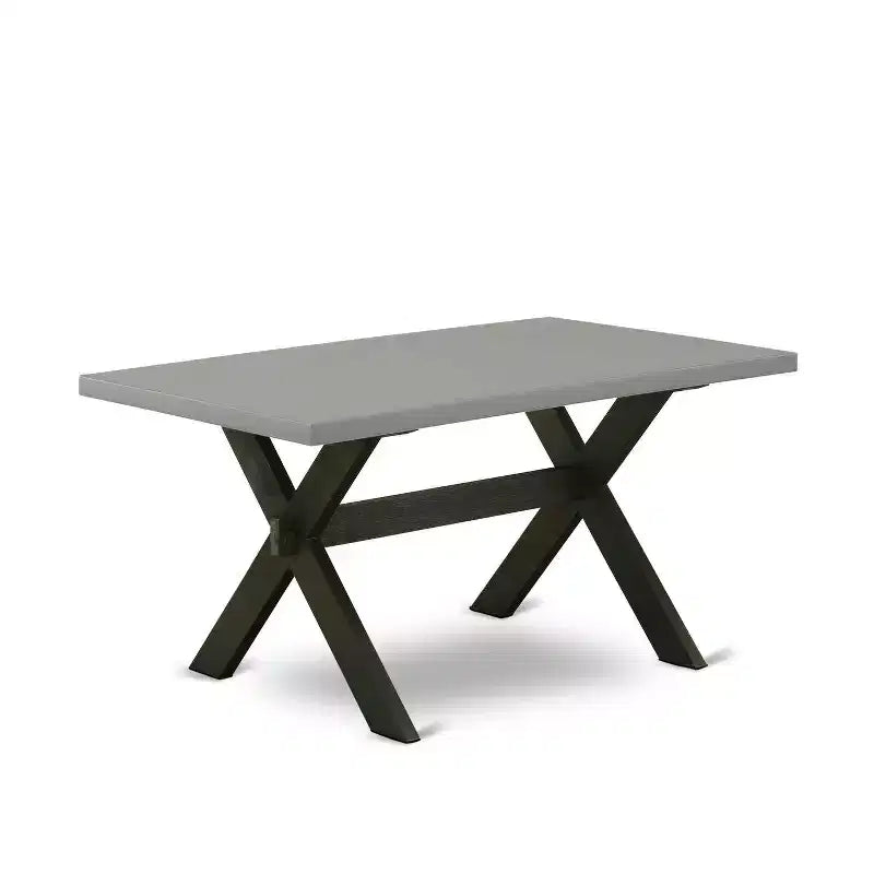 Tavolo da pranzo 5 pezzi con piano in legno massello finitura rovere naturale con 4 sedie con