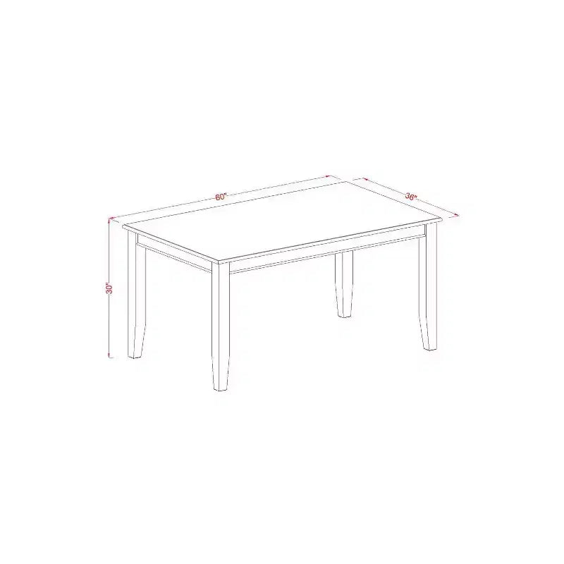 Set da tavolo da cucina Coastal 5 pezzi - Sedie Parsons in tessuto grigio lino - Mobili moderni per sala da pranzo