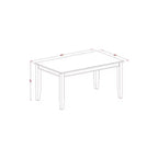 Set da tavolo da cucina Coastal 5 pezzi - Sedie Parsons in tessuto grigio lino - Mobili moderni per sala da pranzo
