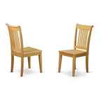 Dinette Set 3 Piece - Table & 2 Chairs - Wood Dining Set - Nordic Style - Oak Finish