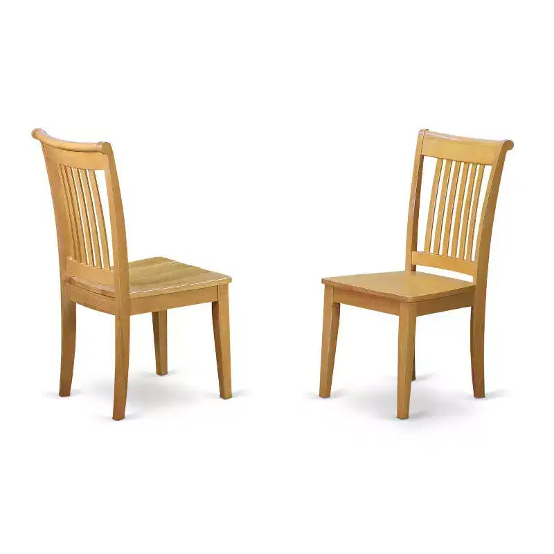 Dinette Set 3 Piece - Table & 2 Chairs - Wood Dining Set - Nordic Style - Oak Finish