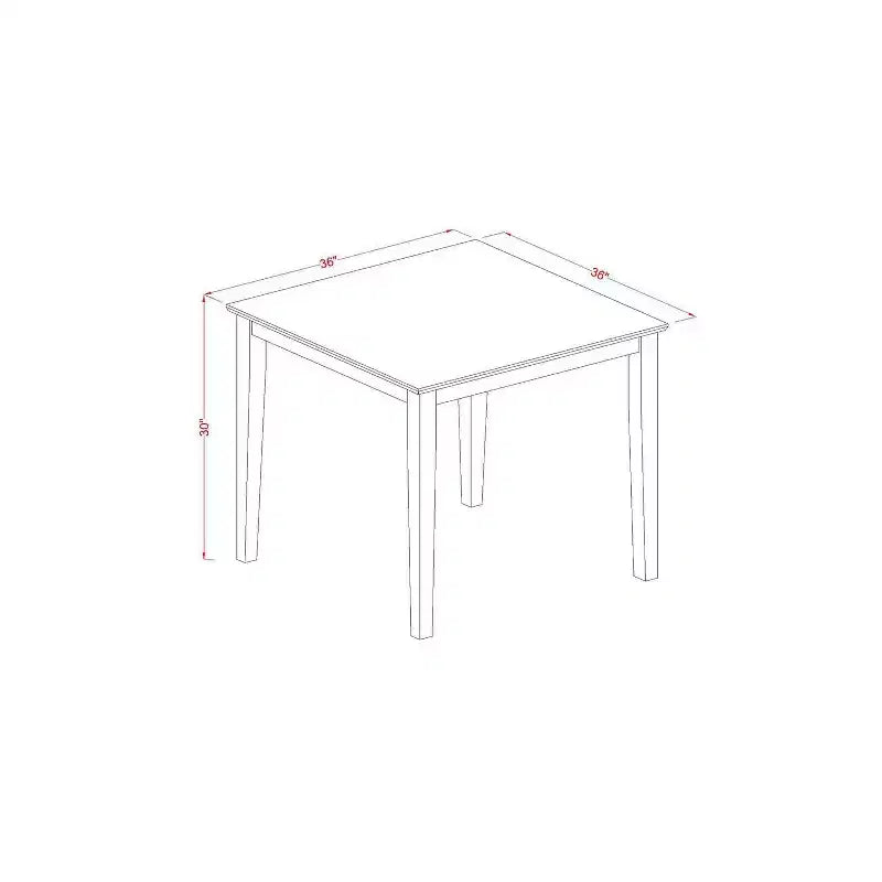 Dinette Set 3 Piece - Table & 2 Chairs - Wood Dining Set - Nordic Style - Oak Finish