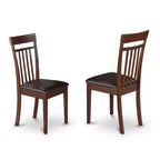 Set da pranzo HomeStock 3 pezzi con piano in legno massello finitura mogano e tavolo con ribalte laterali