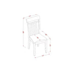 Set da pranzo HomeStock 3 pezzi con piano in legno massello finitura mogano e tavolo con ribalte laterali