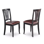 HomeStock 3-Piece Black and Cherry Finish Solid Wood Top - Dining Room Set - Seats-4