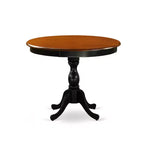 HomeStock 3-Piece Black and Cherry Finish Solid Wood Top - Dining Room Set - Seats-4