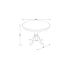 HomeStock 3-Piece Black and Cherry Finish Solid Wood Top - Dining Room Set - Seats-4