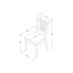 HomeStock 3-Piece Black and Cherry Finish Solid Wood Top - Dining Room Set - Seats-4