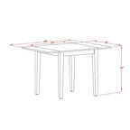 Set da pranzo con tavolo 3 pezzi in legno massello finitura nera e ciliegio
