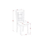 Set da pranzo con tavolo 3 pezzi in legno massello finitura nera e ciliegio