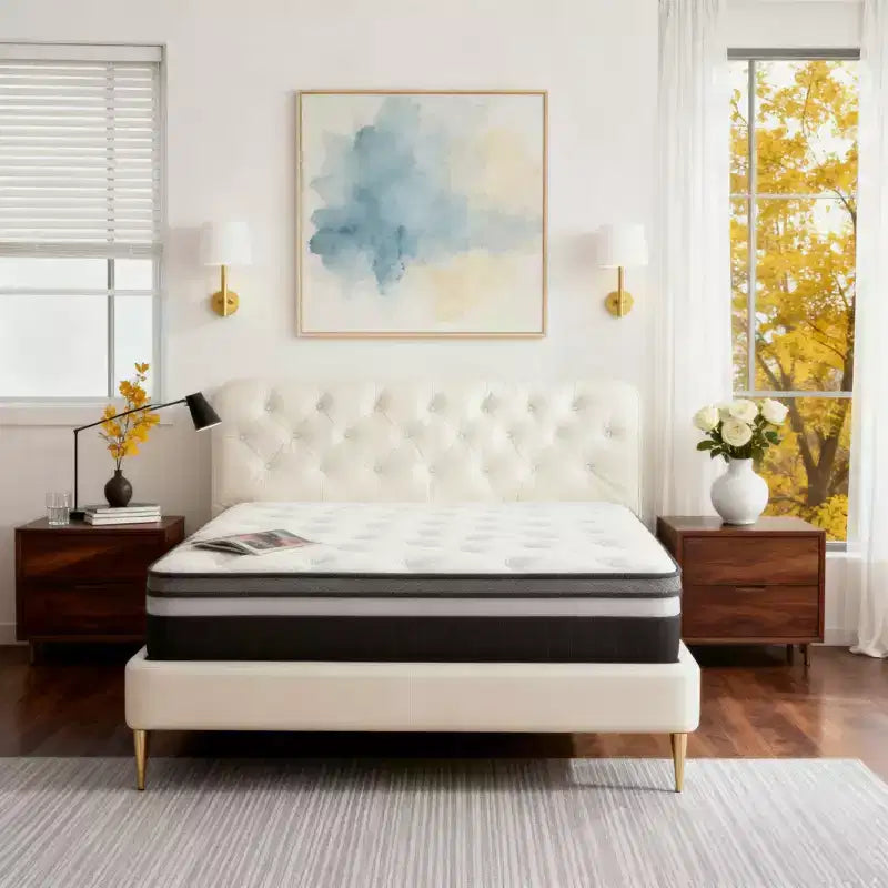 14-Inch Queen Hybrid Mattress in a Box, Gel Memory Foam  Medium Feel, Cooling Breathable Cover, Motion Isolation, CertiPUR-US