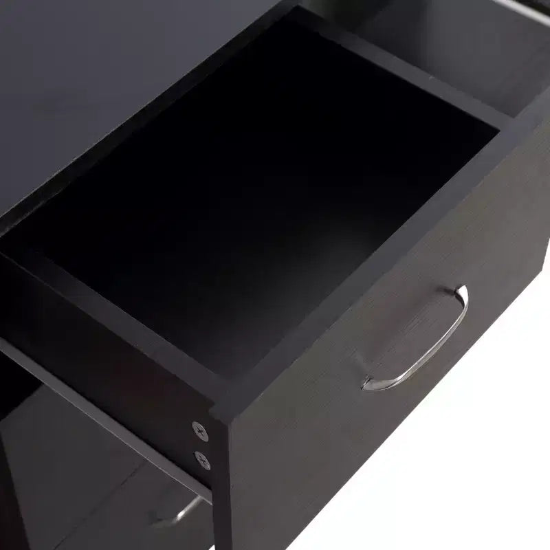 47 Modern Home Office Computer Desk Bookcase Combo Writing Table Workstation with 3 Drawer and Storage Shelf