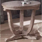 Liberty Furniture,Greystone Mill End Table in Stone White Wash w/ Wirebrush Distressing
