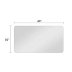 Specchio da bagno a parete 40 x 30 pollici, con antiappannamento e impermeabile
