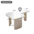 35 Tavolino da caffè moderno a L, vernice verde, multistrato, combinazione libera, salvaspazio, bianco