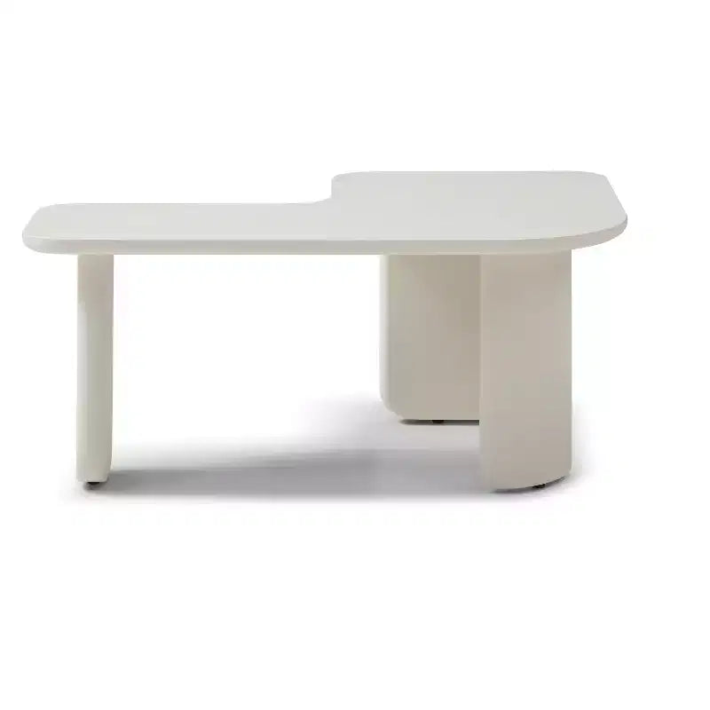 35 Tavolino da caffè moderno a L, vernice verde, multistrato, combinazione libera, salvaspazio, bianco