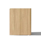 LuxenHome Comodino Rovere 23 con Piano in Finto Marmo, Tavolino da Notte in Legno con Ripiano Aperto Marrone