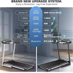 KRISRATE Treadmills with 12% Incline & 10 3D TV Screen & WiFi & APP & Heart Rate for Home, 3.25HP 9MPH Smart Treadmill, Foldable Running Machine