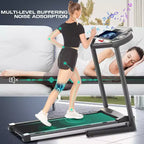 KRISRATE Treadmills with 12% Incline & 10 3D TV Screen & WiFi & APP & Heart Rate for Home, 3.25HP 9MPH Smart Treadmill, Foldable Running Machine