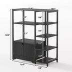 COZONY 32 Small Corner Coffee Bar Cabinet with Storage,Compact Buffet Sideboard, Farmhouse Bar Stand with Doors & Drawers