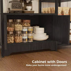 COZONY 32 Small Corner Coffee Bar Cabinet with Storage,Compact Buffet Sideboard, Farmhouse Bar Stand with Doors & Drawers