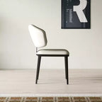 Luck Live Modern 2-Piece Armless Dining Chair Set, Metal Dining Chairs for Multi-scenario Use, Off-white
