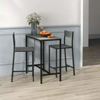 Set di tavolo da bar e sedie da 3 pezzi, set da pranzo industriale per 2 persone, tavolo da cucina ad altezza bancone con sgabelli da bar, set da tavolo per colazione per 2 persone