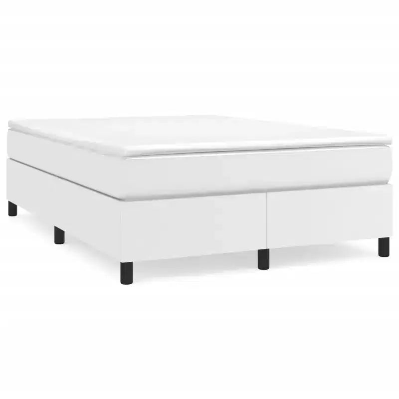 Struttura letto in similpelle bianca, compensato, legno ingegnerizzato Queen