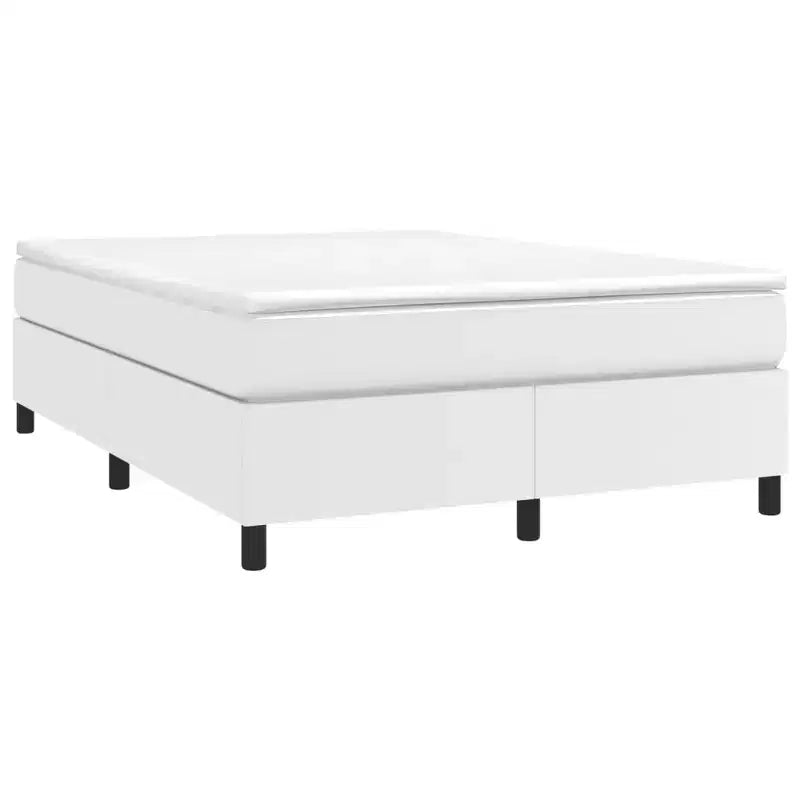 Struttura letto in similpelle bianca, compensato, legno ingegnerizzato Queen