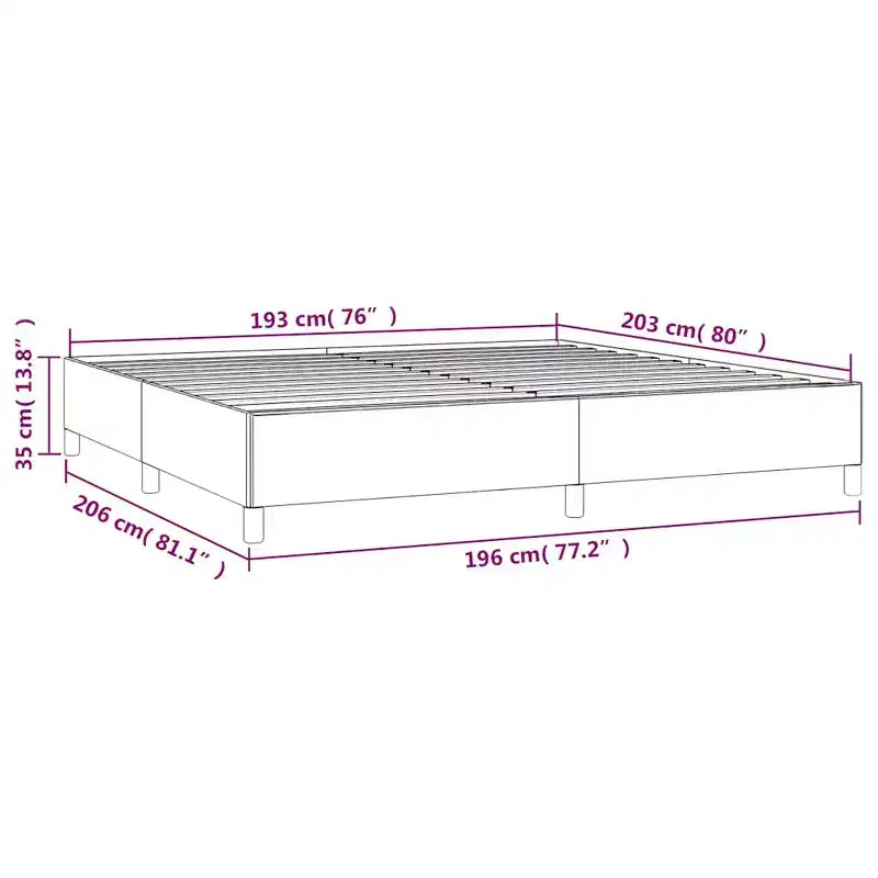 Struttura letto nera 75% polivinilcloruro, 5% cotone, 20% poliestere