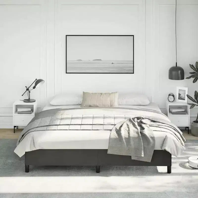 Struttura letto nera 75% polivinilcloruro, 5% cotone, 20% poliestere