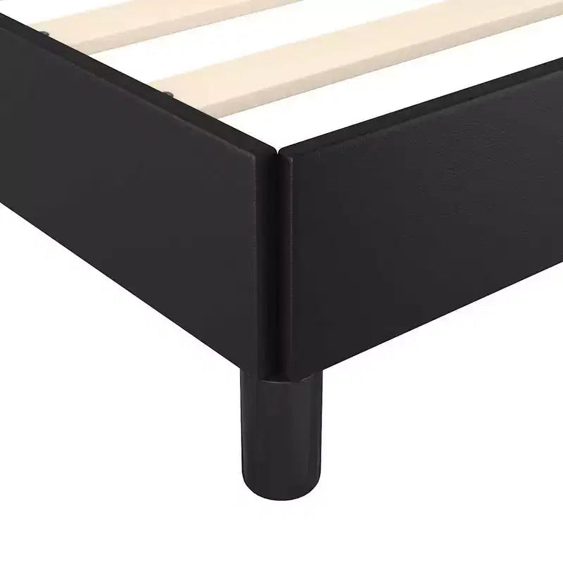 Struttura letto nera 75% polivinilcloruro, 5% cotone, 20% poliestere