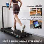 Soozier Walking Pad Treadmill, 0.66.2mph Foldable Under Desk Treadmill with Incline, Handle Bar, Wheels, LED Display and Remote Control